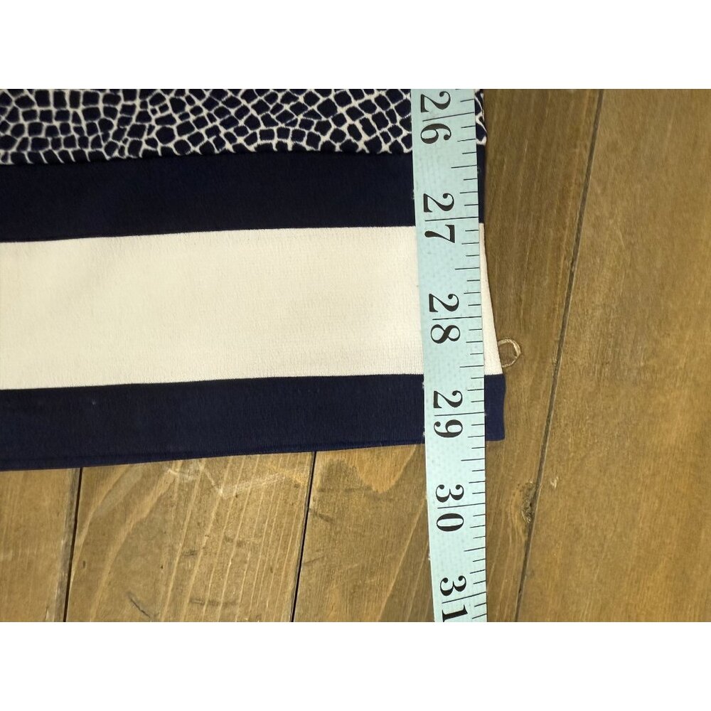 Michael Michael Kors Womens Sleeveless Navy & White Chain Halter Dress XL - Picture 9 of 9